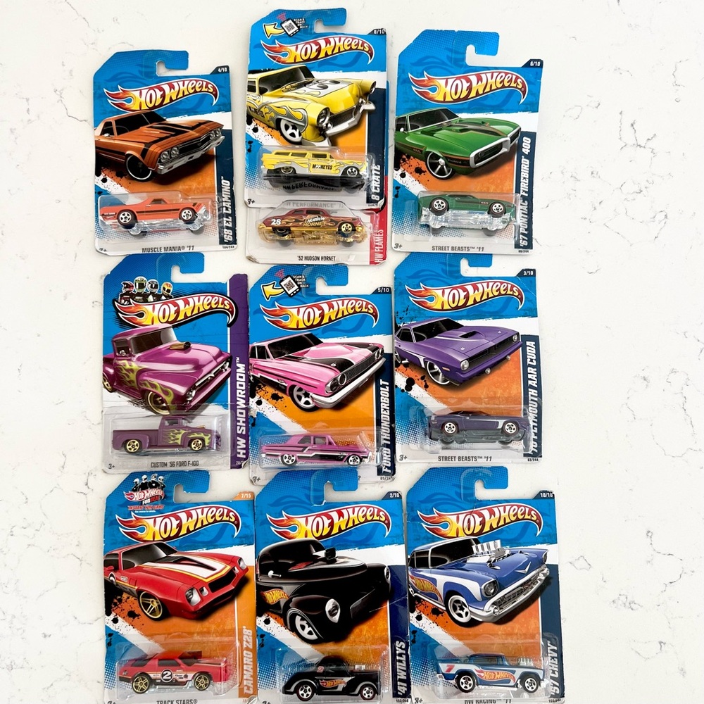 Hot Wheels Colorful Die-Cast Car Collection